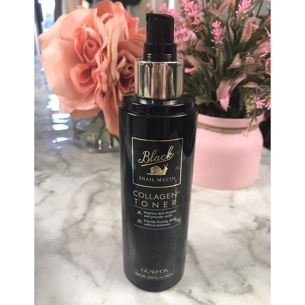 Glamfox Black Snail Mucin Collagen Toner 6.76 oz / 200ML New Firming Moisture